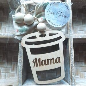"Mama - Coffee Cup" Car Charm